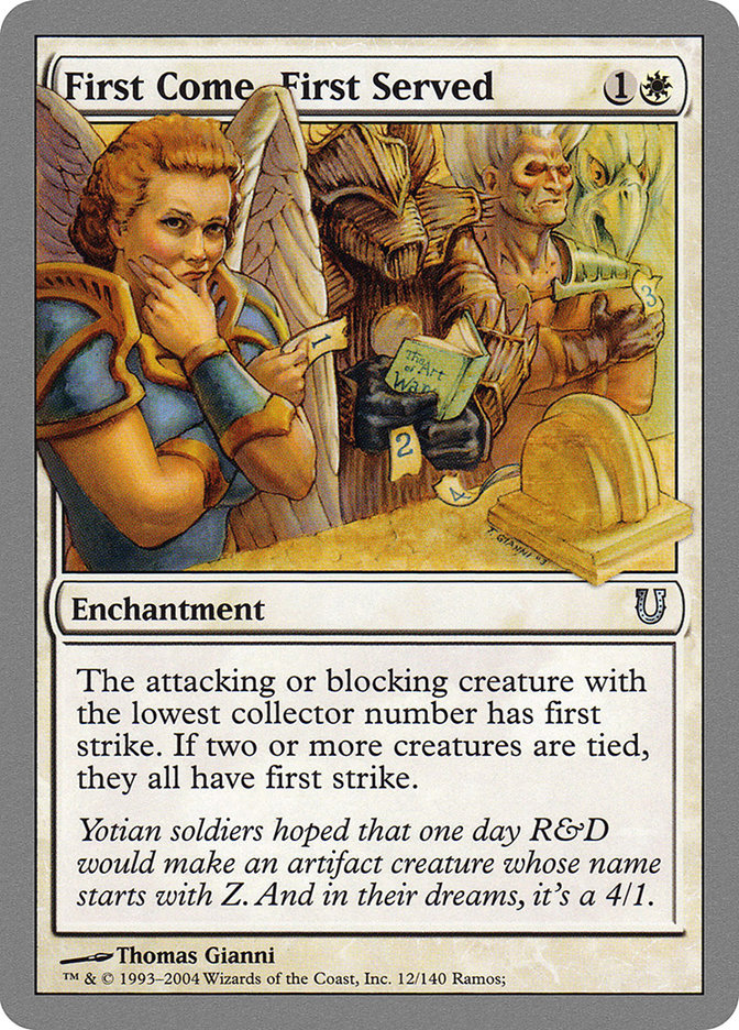 First Come, First Served [Unhinged] MTG Single Magic: The Gathering | Red Claw Gaming