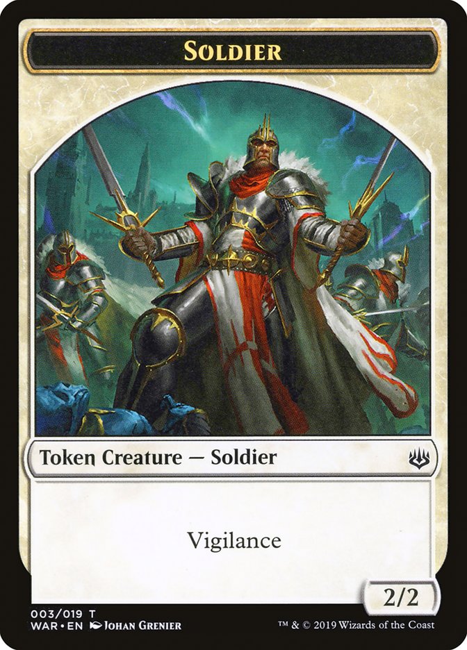 Soldier Token [War of the Spark Tokens] MTG Single Magic: The Gathering | Red Claw Gaming