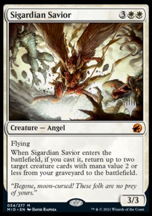 Sigardian Savior (Promo Pack) [Innistrad: Midnight Hunt Promos] MTG Single Magic: The Gathering | Red Claw Gaming