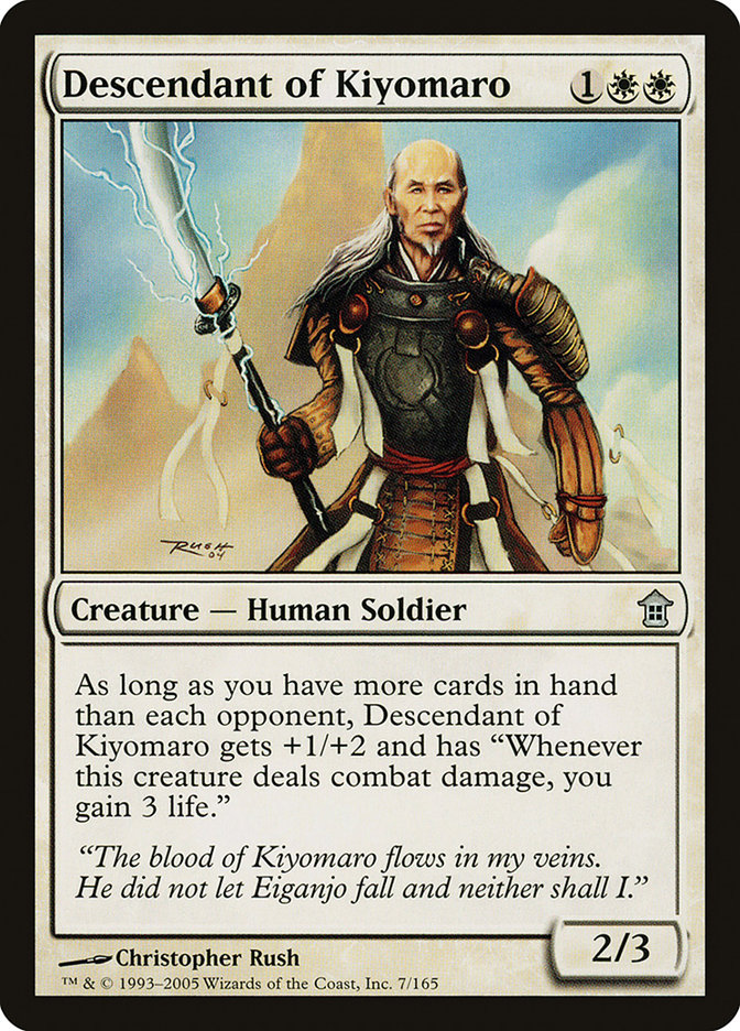 Descendant of Kiyomaro [Saviors of Kamigawa] MTG Single Magic: The Gathering    | Red Claw Gaming