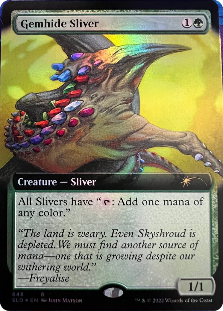 Gemhide Sliver (Extended Art) [Secret Lair Drop Series] MTG Single Magic: The Gathering | Red Claw Gaming