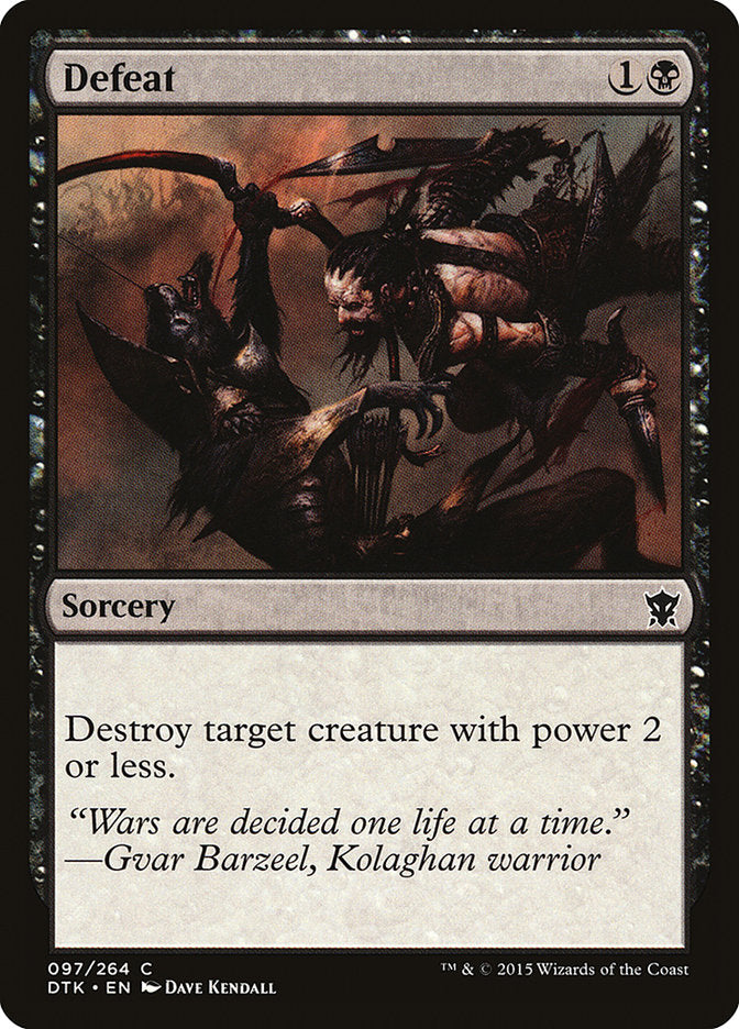 Defeat [Dragons of Tarkir] MTG Single Magic: The Gathering | Red Claw Gaming
