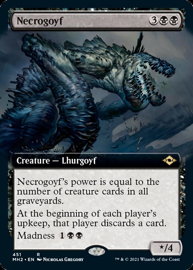 Necrogoyf (Extended Art) [Modern Horizons 2] MTG Single Magic: The Gathering    | Red Claw Gaming