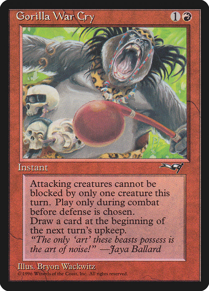 Gorilla War Cry (Red Rattle Drum) [Alliances] MTG Single Magic: The Gathering | Red Claw Gaming