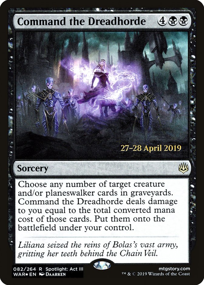 Command the Dreadhorde [War of the Spark Prerelease Promos] MTG Single Magic: The Gathering | Red Claw Gaming