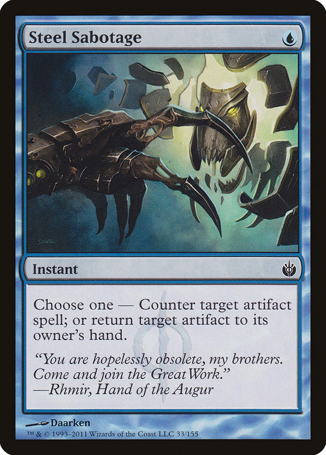 Steel Sabotage [Mirrodin Besieged] MTG Single Magic: The Gathering | Red Claw Gaming