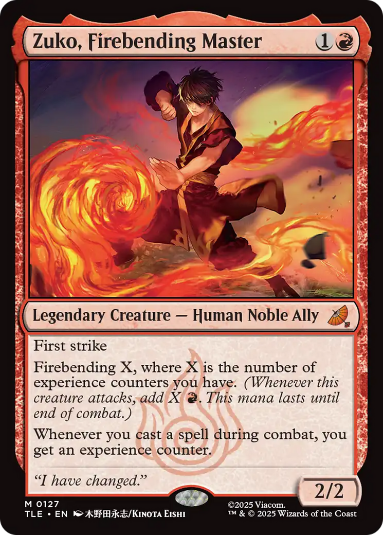 Zuko, Firebending Master [Avatar: The Last Airbender: Eternal-Legal] MTG Single Magic: The Gathering | Red Claw Gaming