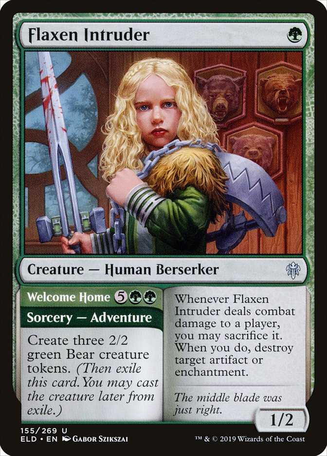 Flaxen Intruder // Welcome Home [Throne of Eldraine] MTG Single Magic: The Gathering | Red Claw Gaming