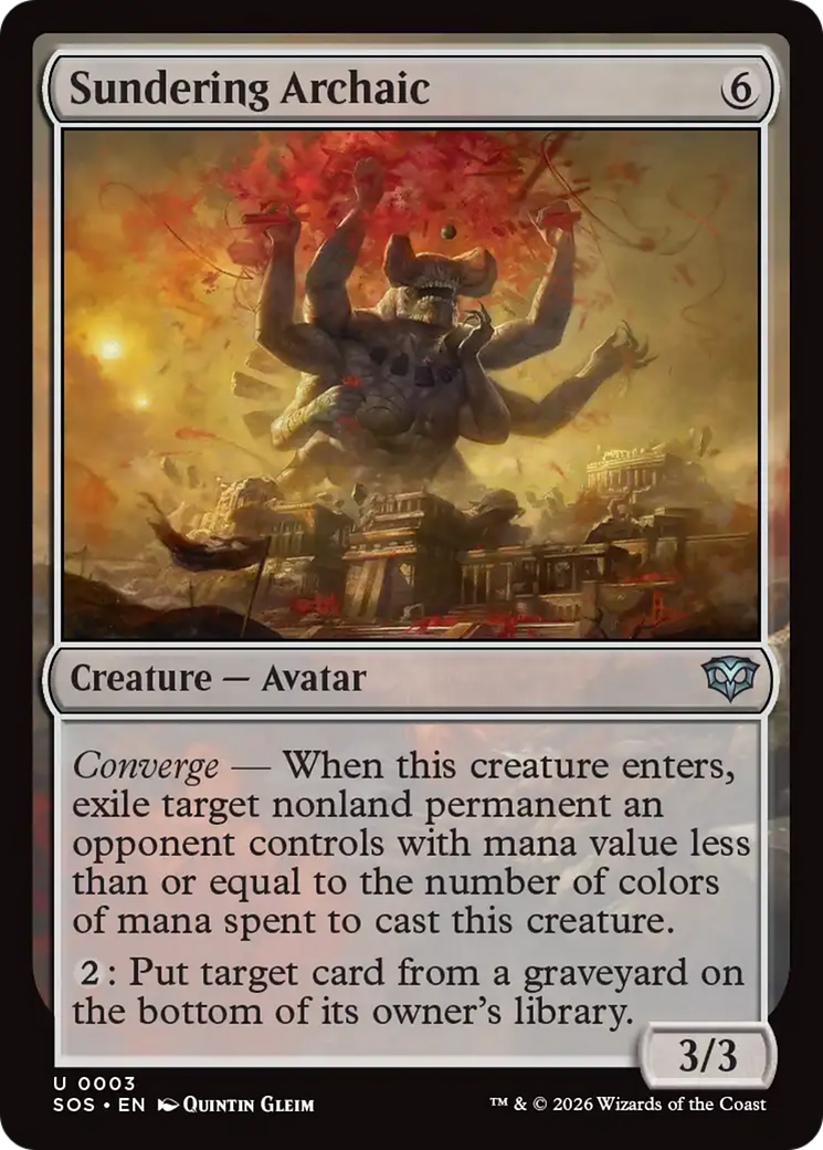 Sundering Archaic [Secrets of Strixhaven] MTG Single Magic: The Gathering | Red Claw Gaming