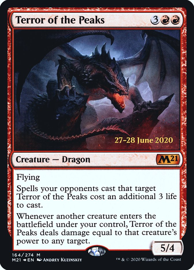 Terror of the Peaks [Core Set 2021 Prerelease Promos] MTG Single Magic: The Gathering | Red Claw Gaming