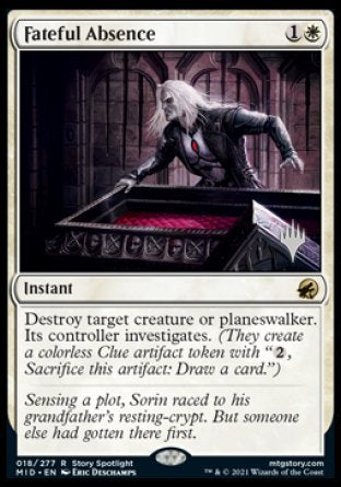 Fateful Absence (Promo Pack) [Innistrad: Midnight Hunt Promos] MTG Single Magic: The Gathering | Red Claw Gaming
