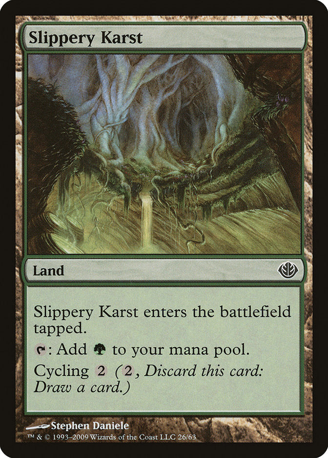 Slippery Karst [Duel Decks: Garruk vs. Liliana] MTG Single Magic: The Gathering | Red Claw Gaming