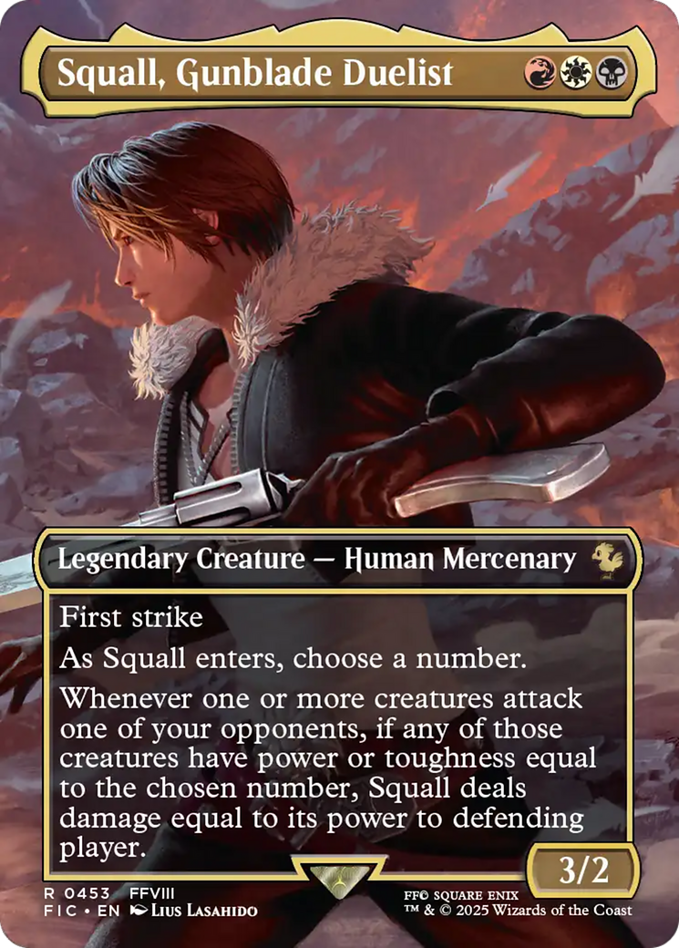 Squall, Gunblade Duelist (Borderless) [FINAL FANTASY Commander] MTG Single Magic: The Gathering | Red Claw Gaming