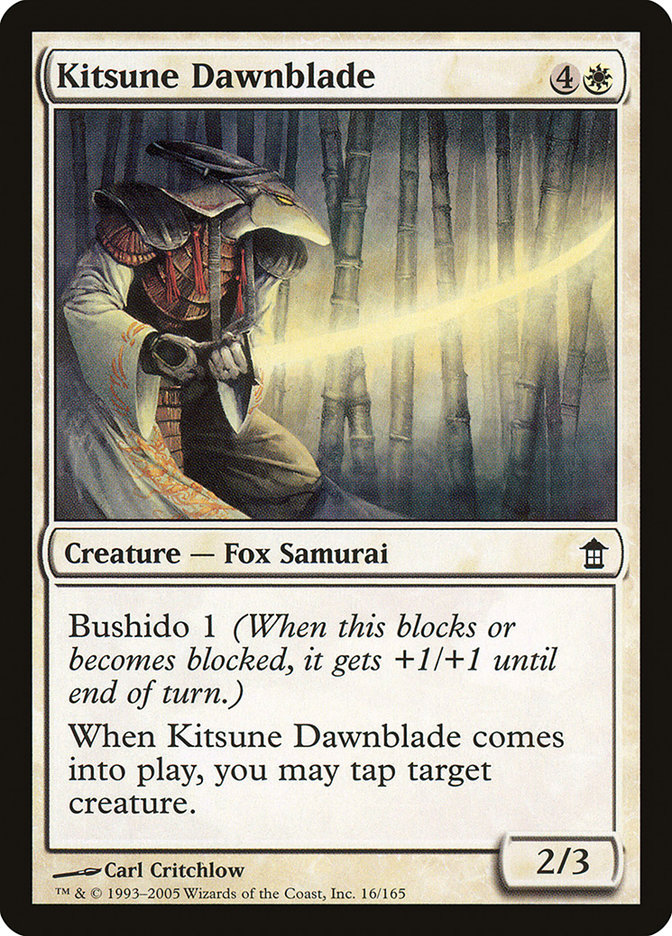 Kitsune Dawnblade [Saviors of Kamigawa] MTG Single Magic: The Gathering    | Red Claw Gaming