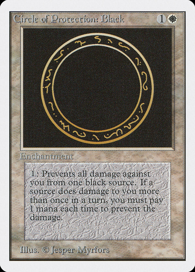Circle of Protection: Black [Unlimited Edition] MTG Single Magic: The Gathering | Red Claw Gaming