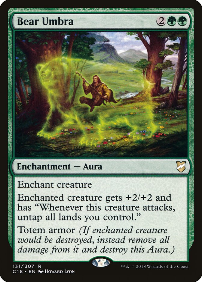 Bear Umbra [Commander 2018] MTG Single Magic: The Gathering | Red Claw Gaming