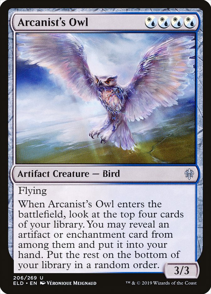 Arcanist's Owl [Throne of Eldraine] MTG Single Magic: The Gathering | Red Claw Gaming