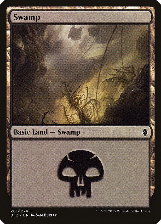 Swamp (261) [Battle for Zendikar] MTG Single Magic: The Gathering | Red Claw Gaming