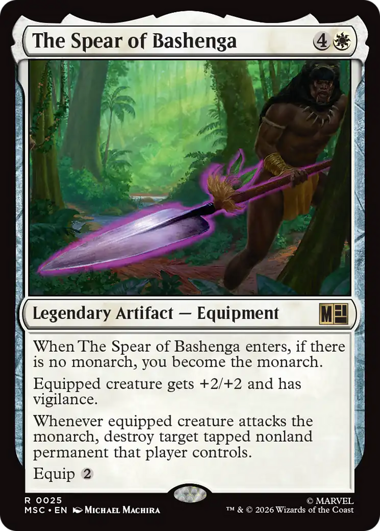 The Spear of Bashenga (Surge Foil) [Marvel Super Heroes Commander] | Red Claw Gaming