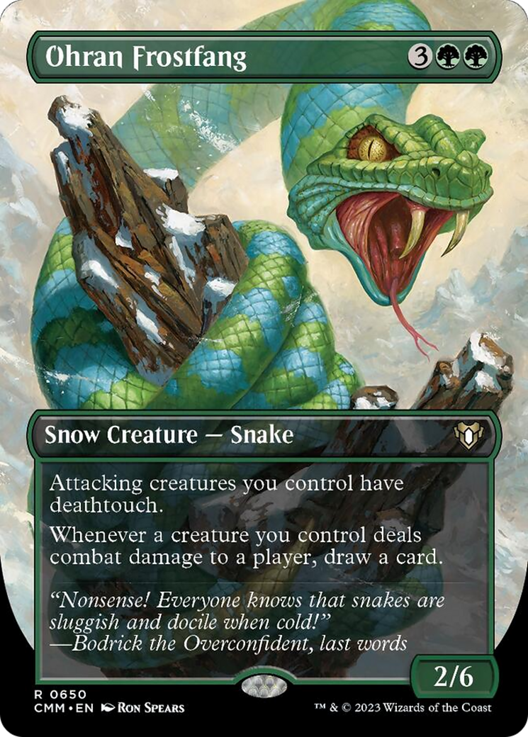 Ohran Frostfang (Borderless Alternate Art) [Commander Masters] MTG Single Magic: The Gathering | Red Claw Gaming