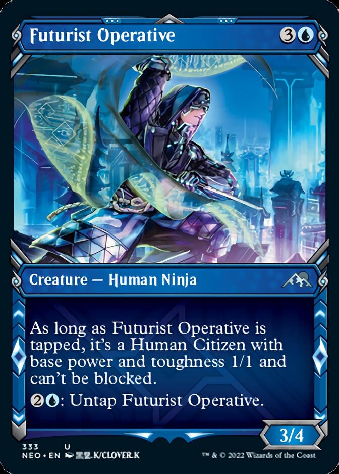 Futurist Operative (Showcase Ninja) [Kamigawa: Neon Dynasty] MTG Single Magic: The Gathering    | Red Claw Gaming