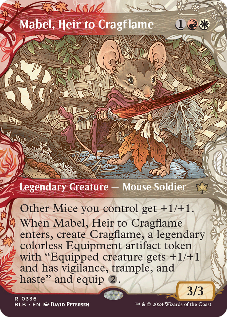 Mabel, Heir to Cragflame (Showcase) [Bloomburrow] MTG Single Magic: The Gathering | Red Claw Gaming