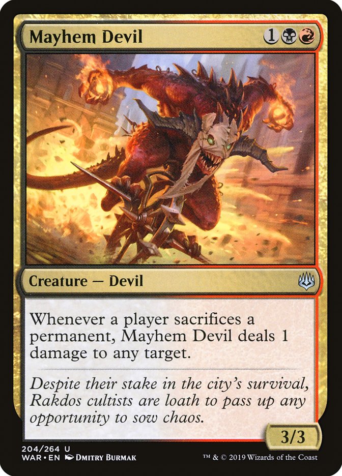 Mayhem Devil [War of the Spark] MTG Single Magic: The Gathering | Red Claw Gaming