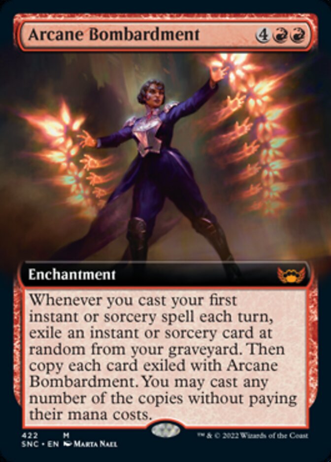 Arcane Bombardment (Extended Art) [Streets of New Capenna] MTG Single Magic: The Gathering | Red Claw Gaming