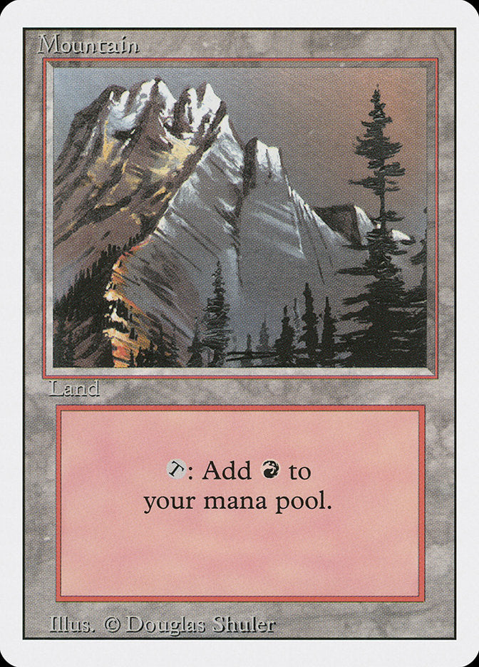 Mountain (Snow Top / Highest Point on Left) [Revised Edition] MTG Single Magic: The Gathering | Red Claw Gaming