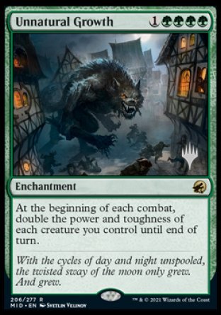 Unnatural Growth (Promo Pack) [Innistrad: Midnight Hunt Promos] MTG Single Magic: The Gathering | Red Claw Gaming