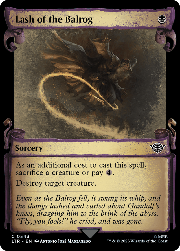 Lash of the Balrog [The Lord of the Rings: Tales of Middle-Earth Showcase Scrolls] MTG Single Magic: The Gathering | Red Claw Gaming