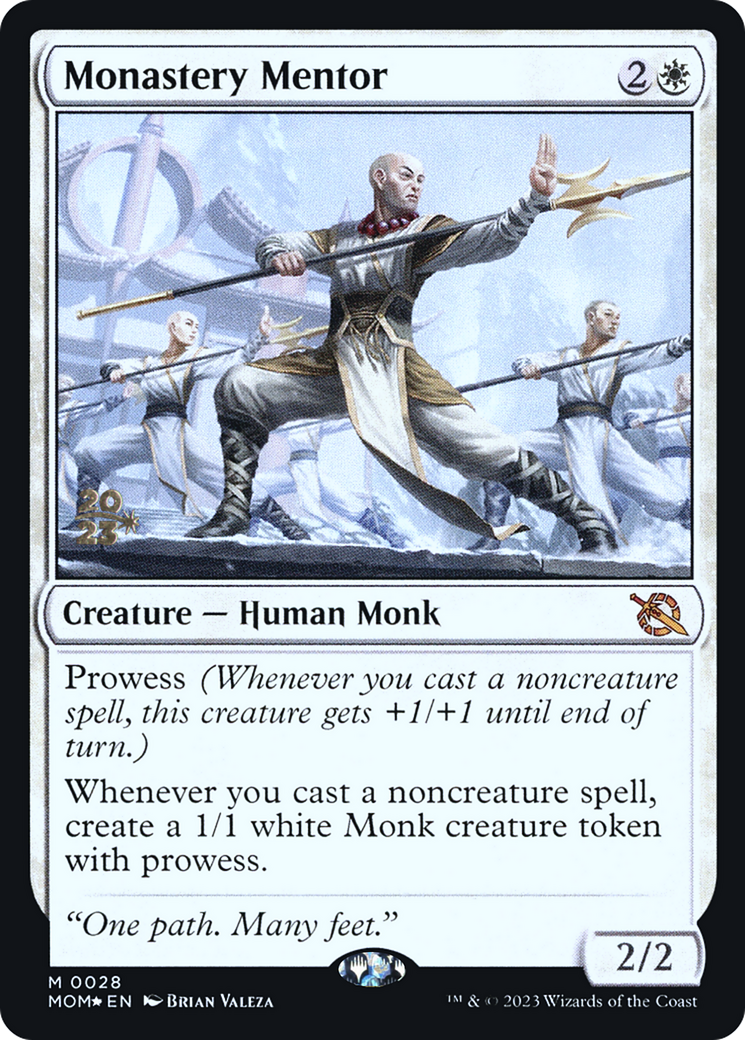 Monastery Mentor [March of the Machine Prerelease Promos] MTG Single Magic: The Gathering    | Red Claw Gaming