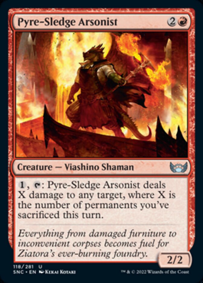 Pyre-Sledge Arsonist [Streets of New Capenna] MTG Single Magic: The Gathering | Red Claw Gaming