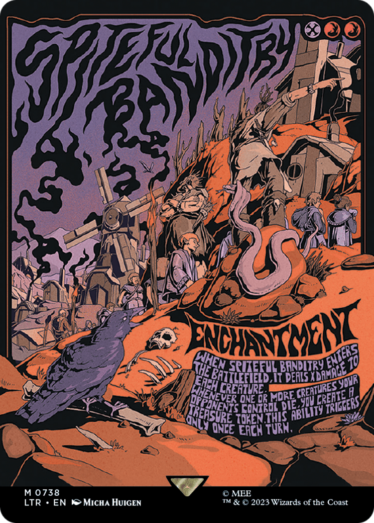 Spiteful Banditry (Borderless Poster) [The Lord of the Rings: Tales of Middle-Earth] MTG Single Magic: The Gathering | Red Claw Gaming
