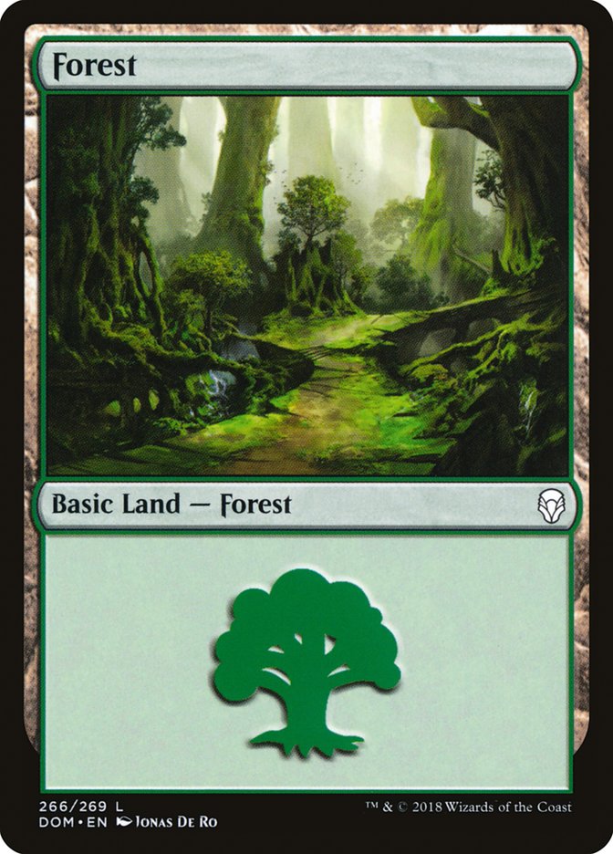 Forest (266) [Dominaria] MTG Single Magic: The Gathering | Red Claw Gaming