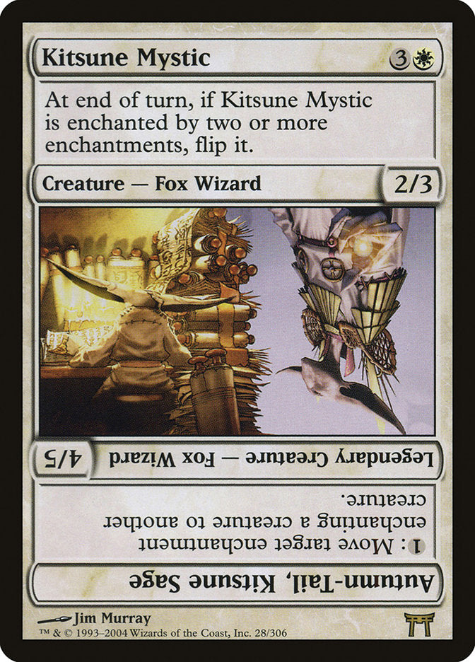 Kitsune Mystic // Autumn-Tail, Kitsune Sage [Champions of Kamigawa] MTG Single Magic: The Gathering | Red Claw Gaming