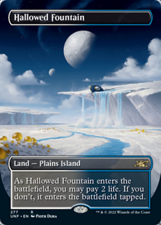 Hallowed Fountain (Borderless) [Unfinity] MTG Single Magic: The Gathering    | Red Claw Gaming
