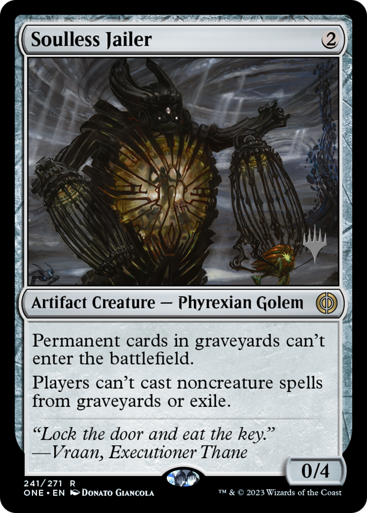 Soulless Jailer (Promo Pack) [Phyrexia: All Will Be One Promos] MTG Single Magic: The Gathering | Red Claw Gaming
