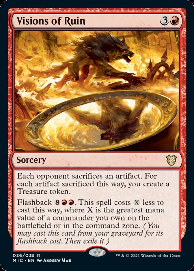 Visions of Ruin [Innistrad: Midnight Hunt Commander] MTG Single Magic: The Gathering | Red Claw Gaming