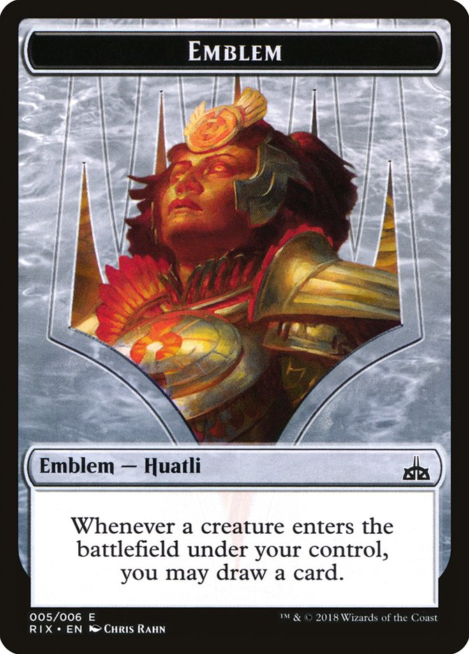 Huatli, Radiant Champion Emblem [Rivals of Ixalan Tokens] MTG Single Magic: The Gathering | Red Claw Gaming