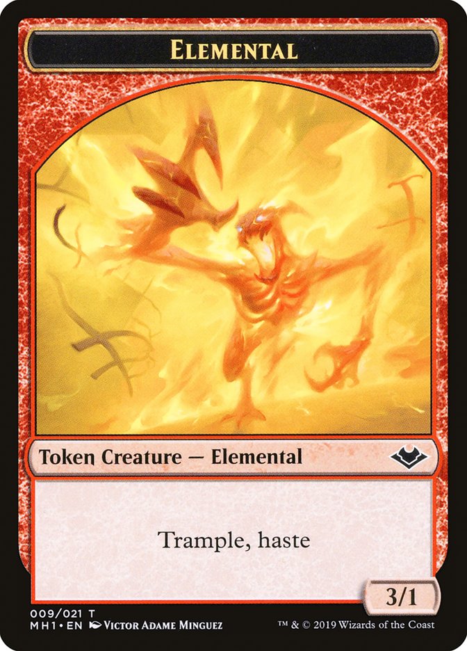 Elemental Token (009/021) [Modern Horizons Tokens] MTG Single Magic: The Gathering    | Red Claw Gaming