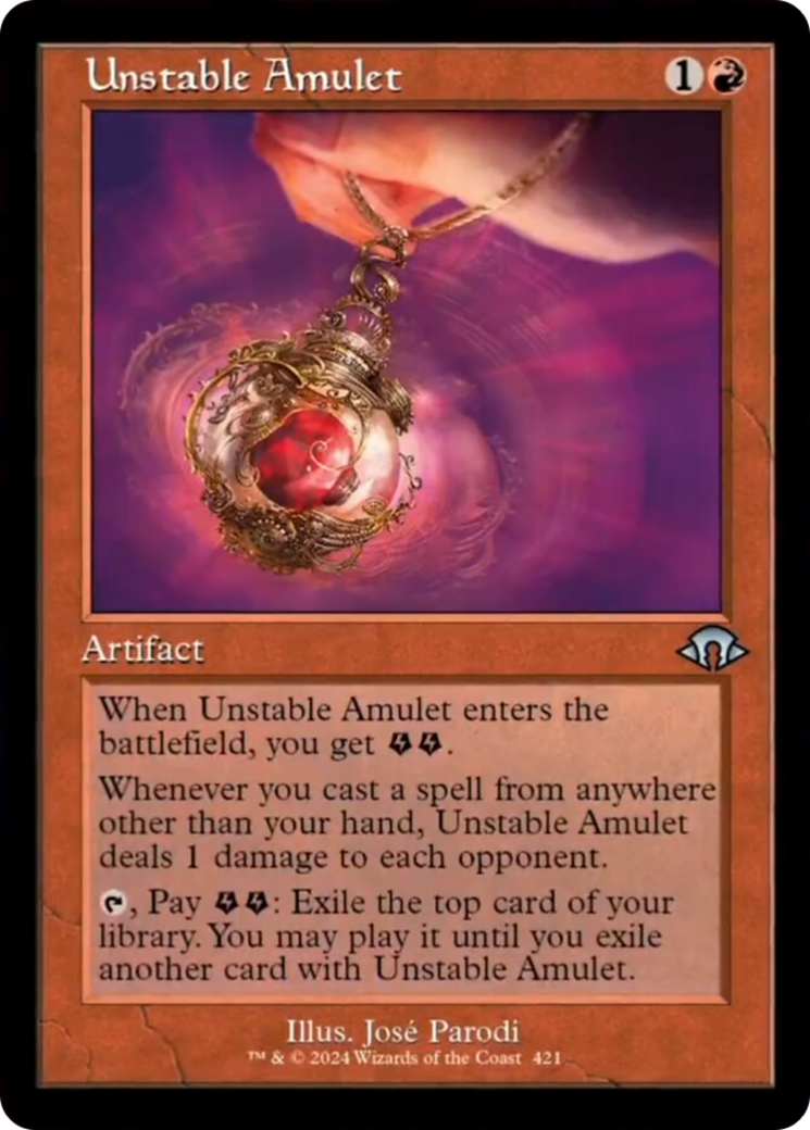 Unstable Amulet (Retro) [Modern Horizons 3] MTG Single Magic: The Gathering    | Red Claw Gaming