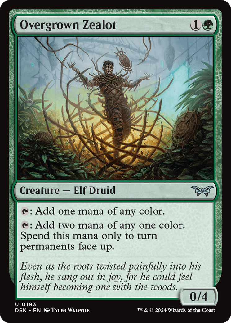 Overgrown Zealot [Duskmourn: House of Horror] MTG Single Magic: The Gathering | Red Claw Gaming