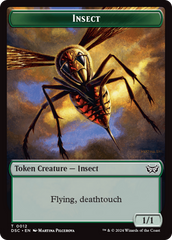 Insect (0012) // Spider Double-Sided Token [Duskmourn: House of Horror Commander Tokens] MTG Single Magic: The Gathering | Red Claw Gaming