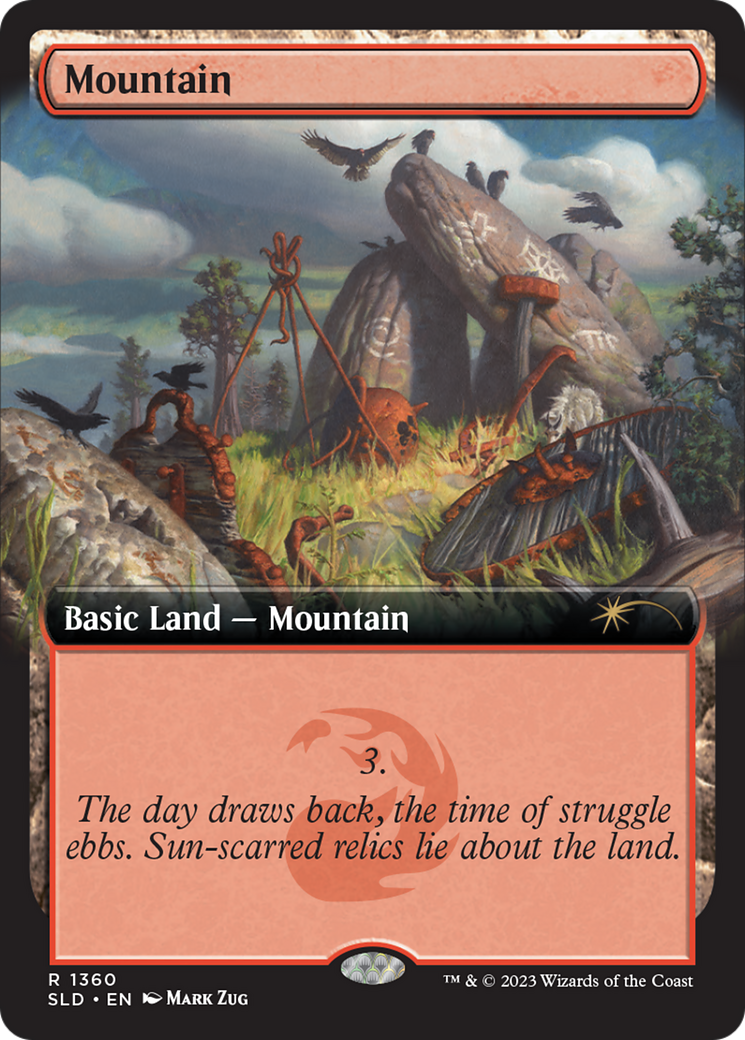 Mountain (1360) [Secret Lair Drop Series] MTG Single Magic: The Gathering | Red Claw Gaming