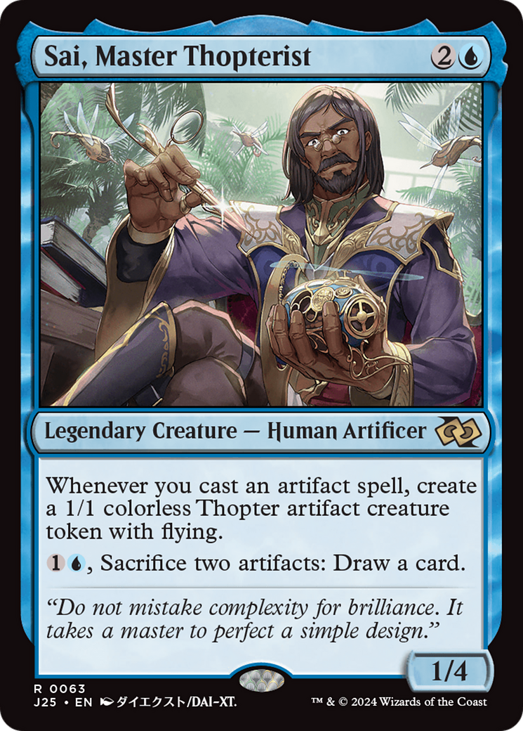 Sai, Master Thopterist (Anime) [Foundations Jumpstart] MTG Single Magic: The Gathering | Red Claw Gaming