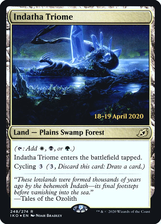 Indatha Triome [Ikoria: Lair of Behemoths Prerelease Promos] MTG Single Magic: The Gathering | Red Claw Gaming