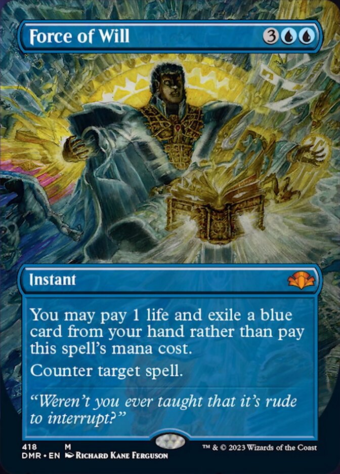Force of Will (Borderless Alternate Art) [Dominaria Remastered] MTG Single Magic: The Gathering | Red Claw Gaming