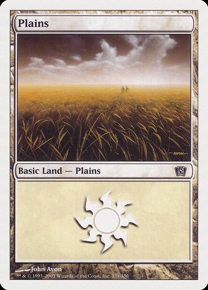 Plains (331) [Eighth Edition] MTG Single Magic: The Gathering | Red Claw Gaming