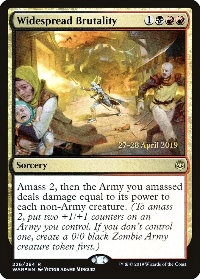 Widespread Brutality [War of the Spark Prerelease Promos] MTG Single Magic: The Gathering | Red Claw Gaming